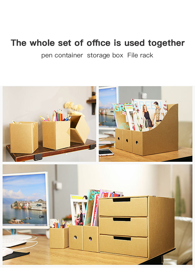 Factory price Office Storage box File Boxes high quality 3-layer file storage box