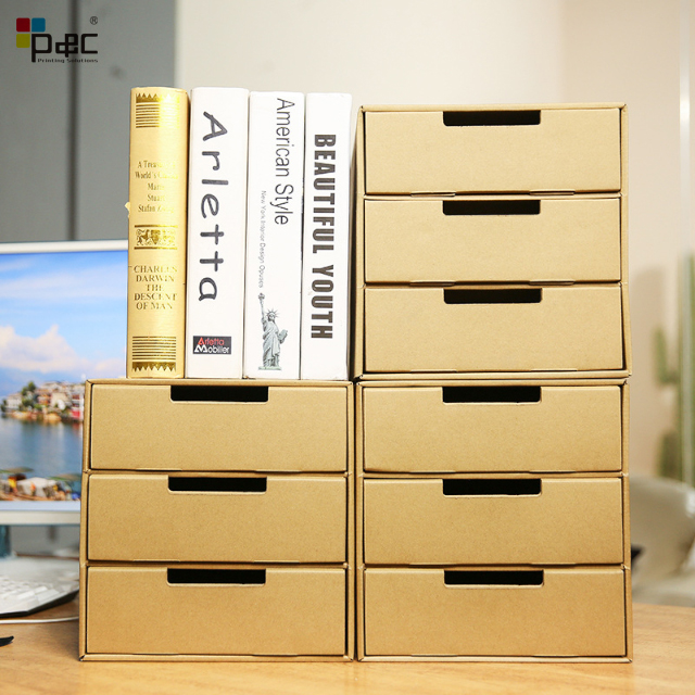 Factory price Office Storage box File Boxes high quality 3-layer file storage box