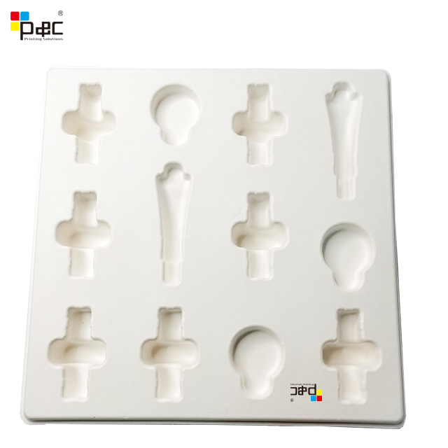 Wholesale packaging tray Customized 1.0mm T Paper Pulp Blister Trays Paper pulp Blister