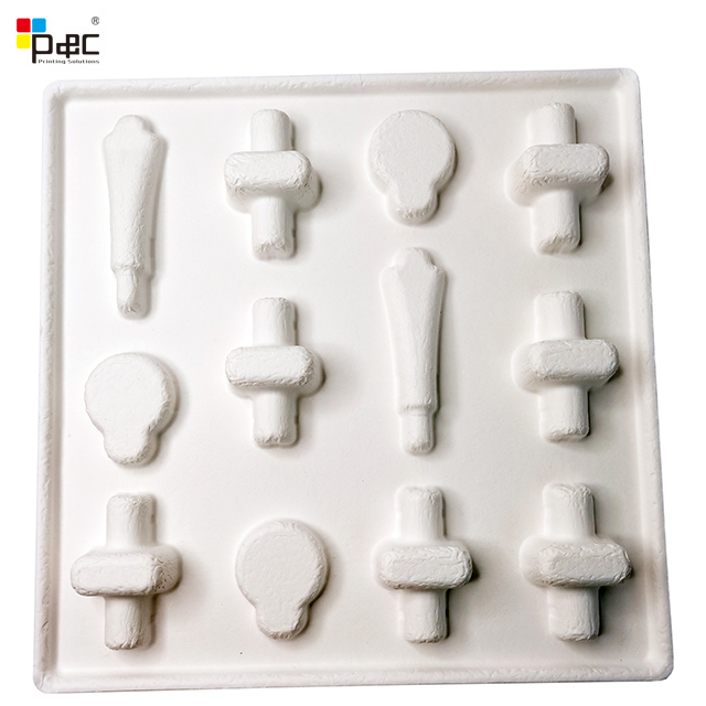 Wholesale packaging tray Customized 1.0mm T Paper Pulp Blister Trays Paper pulp Blister