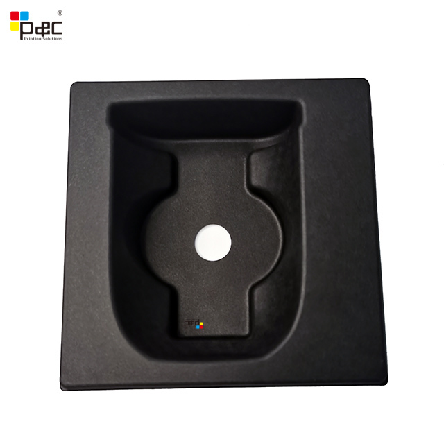 Customized pulp paper inner tray black insert Gift Box Company eco-friendly pulp paper tray