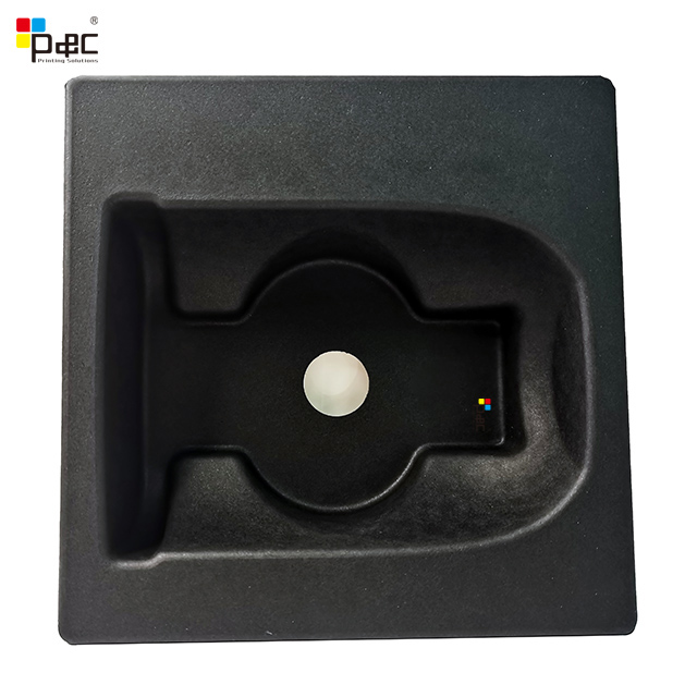 Customized pulp paper inner tray black insert Gift Box Company eco-friendly pulp paper tray