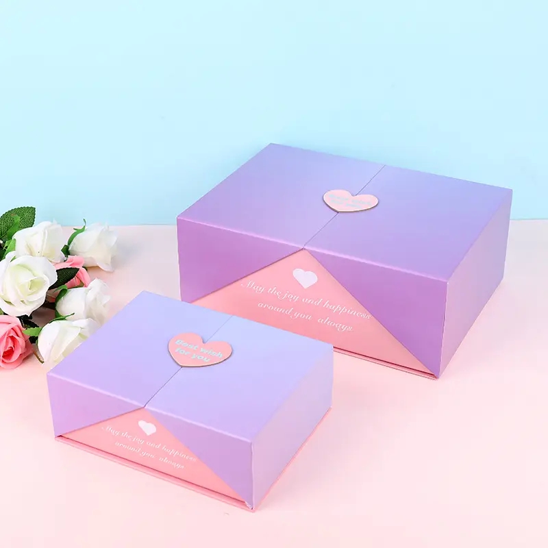 Hot sales colorful magnetic gift boxes supplier cosmetic luxury packaging paper boxes for souvenir