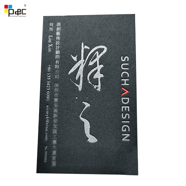 P&C - Custom Gold Name Card Elegant Foil Embossed Business Cards Printing Spot Uv Embossed Business Cards