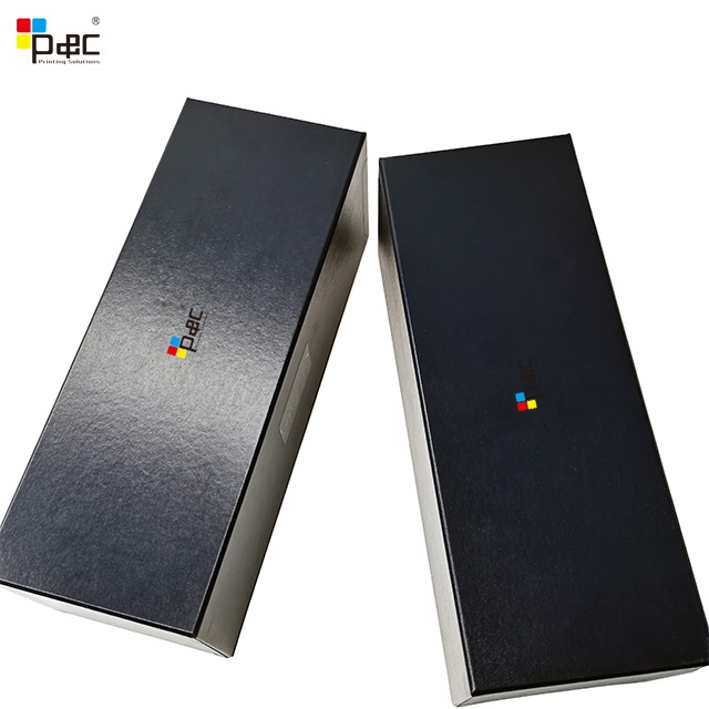 P&C - Luxury High Precision Quality Customize Black Magnet Packaging Gift Boxes For Pen Electronic Packaging Box