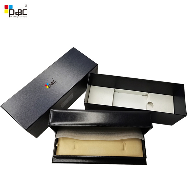 P&C - Luxury High Precision Quality Customize Black Magnet Packaging Gift Boxes For Pen Electronic Packaging Box