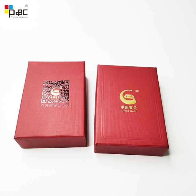 Custom Paper gift box Red Jewelry Boxes necklace Packaging lid and base Box with custom logo manufacturers From China
