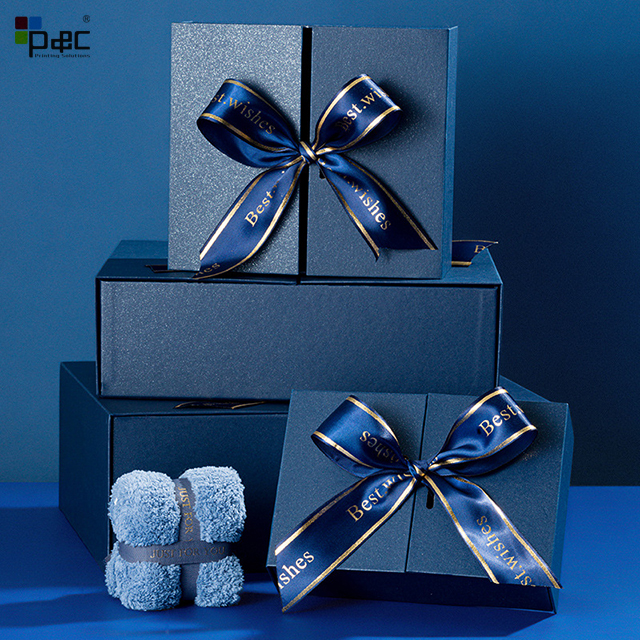 Custom Logo Luxury Birthday gift box Two Door Open Box Packaging With Ribbon Watch Set Men Gift Box Jewelry Box