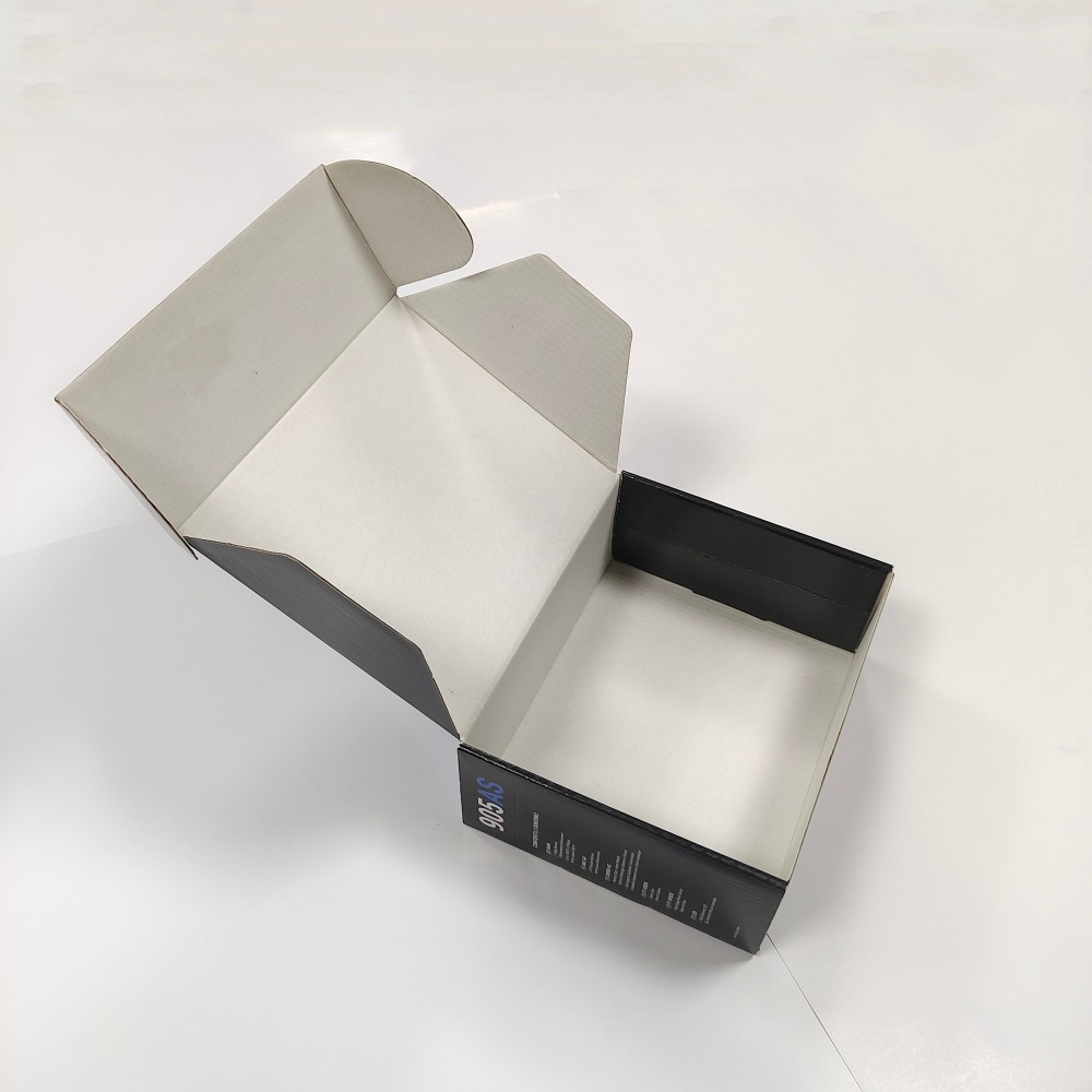 Customized packaging box wholesale corrugated paper electronics mailer glossy paper box with logo