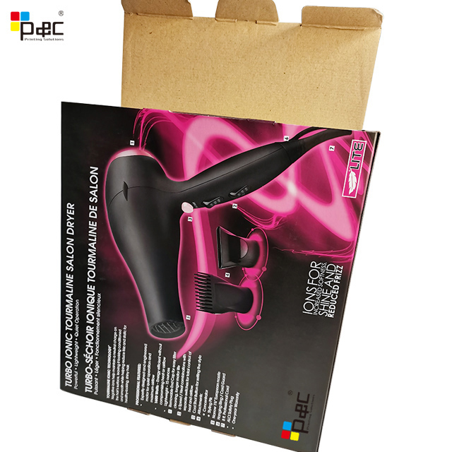Wholesale Customized Corrugated Flat Box Cheap Price Hair Dryer Candle Shipping Packing Paper Box with Custom Logo