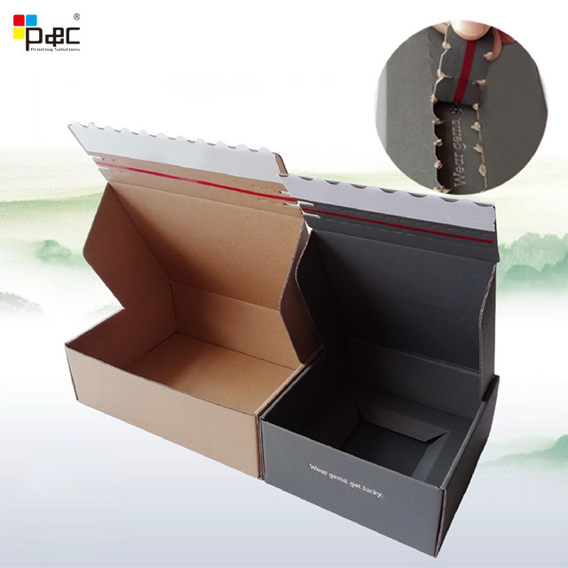 P&C - Wholesale Unique Design Zipper Mailer Box Carton Corrugated Mailing Packaging Shipping Boxes Cardboard box
