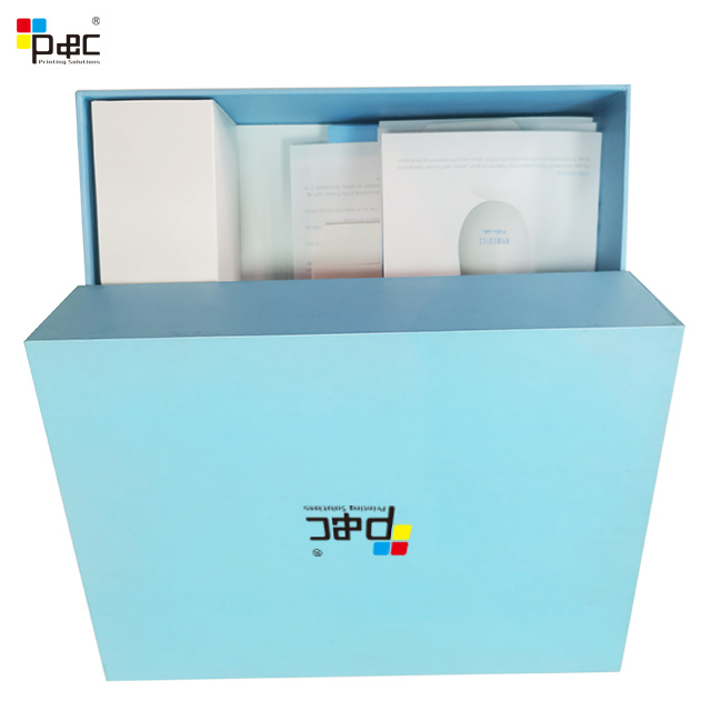 Wholesale High Quality Cosmetic Gift Box Cardboard Gaper Gift Blue Box with Custom Logo