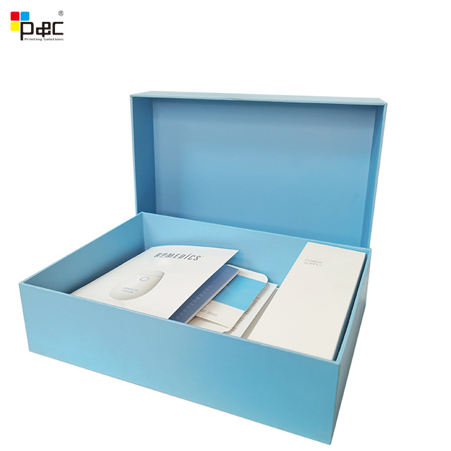 Wholesale High Quality Cosmetic Gift Box Cardboard Gaper Gift Blue Box with Custom Logo