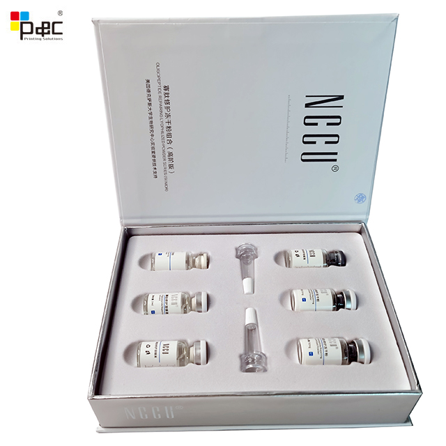 Wholesale Lid Magnetic Gift Boxes Packaging paper box hot stamping Cosmetics Box with inner tray