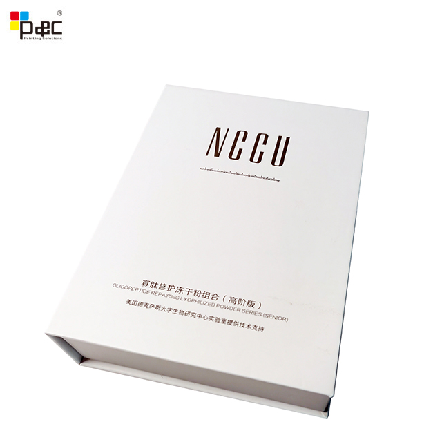 Wholesale Lid Magnetic Gift Boxes Packaging paper box hot stamping Cosmetics Box with inner tray