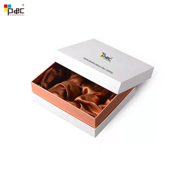 High-end Gift Box Silk Tray luxury cosmetic packaging Box custom logo lid and base Packing Box