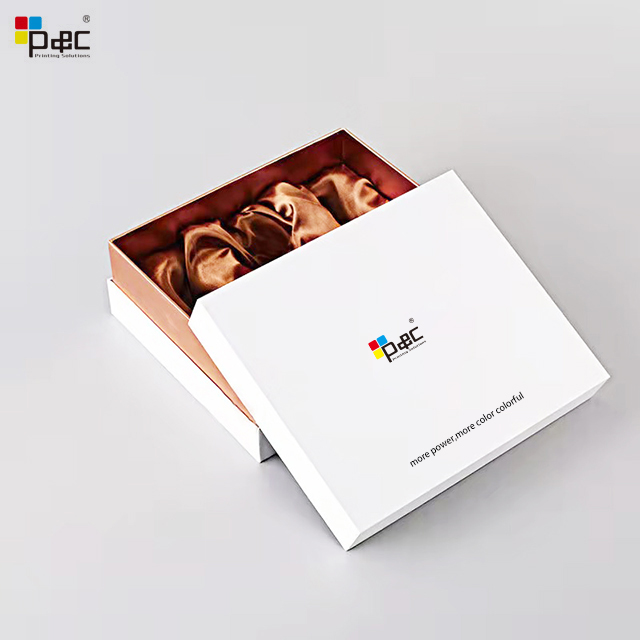 High-end Gift Box Silk Tray luxury cosmetic packaging Box custom logo lid and base Packing Box