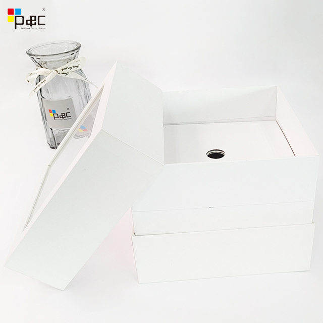 P&C - High Quality Two-layer Durable Various Bridesmaid White Lid And Base Gift Box With Window For Wedding Box