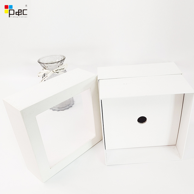 P&C - High Quality Two-layer Durable Various Bridesmaid White Lid And Base Gift Box With Window For Wedding Box