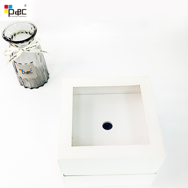 P&C - High Quality Two-layer Durable Various Bridesmaid White Lid And Base Gift Box With Window For Wedding Box