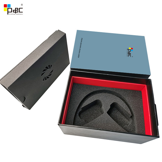 P&C - Custom Made Packaging Box Electronic Earphone Headset Cable Paper Box Electronic Gift Boxes with Custom Logo