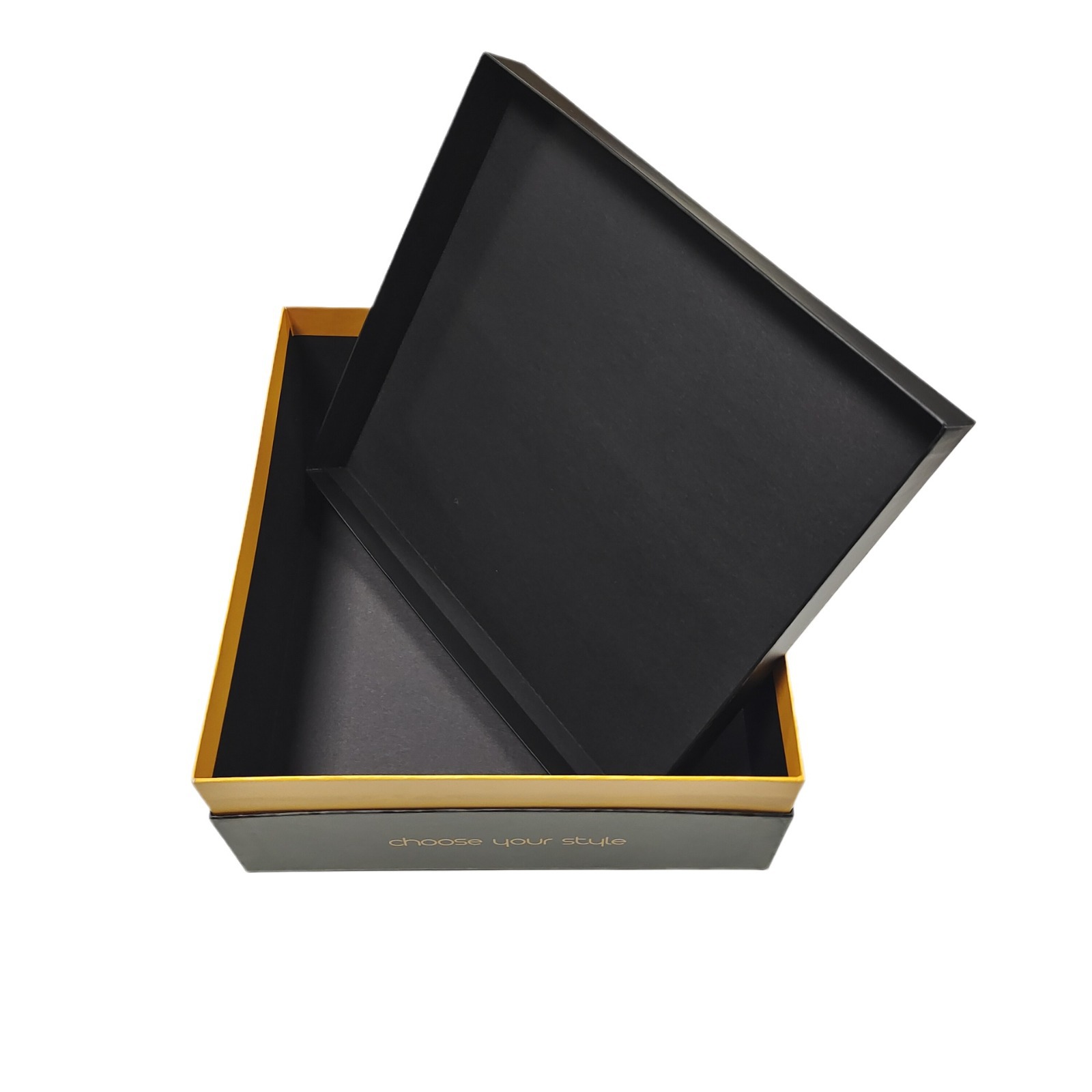 Luxury hair dryer packaging box black color rigid paper lid and base gift box with custom printing