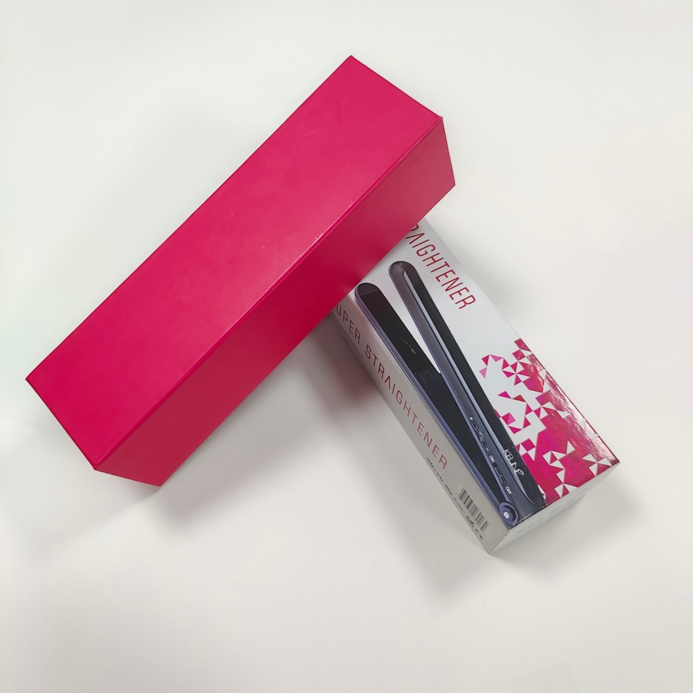 Customized lid and base gift box custom logo wholesale packaging straightener paper box for electronics appliance