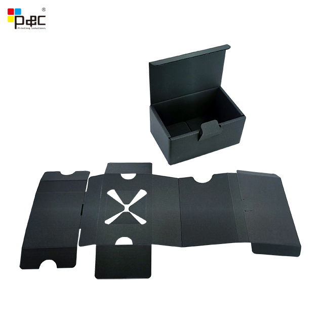 P&C - P&c Custom High Quality Paper Black Square Luxury Packaging Gift Box With Paper Handle Electronic Packaging Box