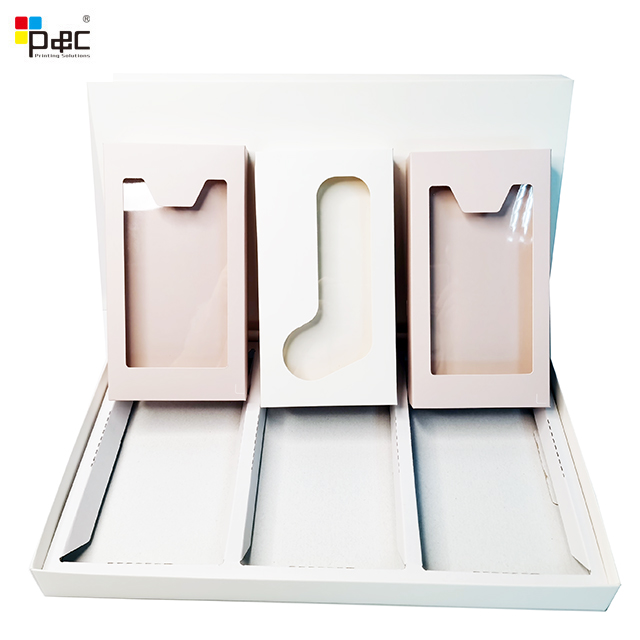 Customized High quality set gift box clothing sock packaging paper boxes custom made gift box supplier | P&C