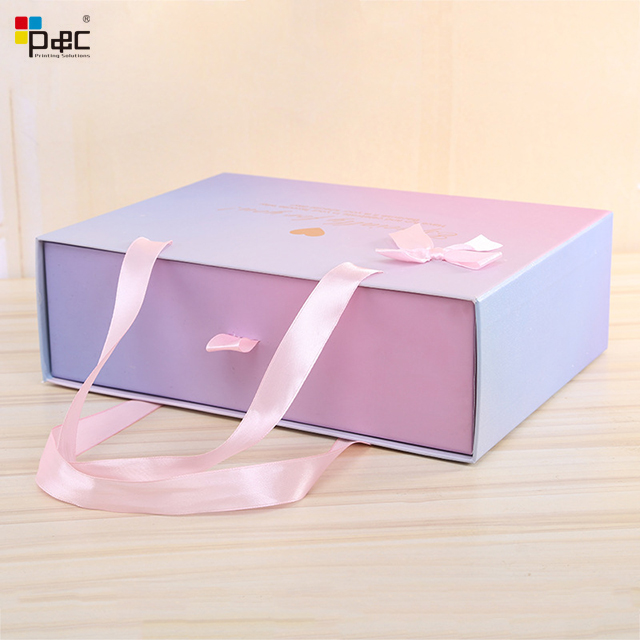 P&C - Wholesale Luxury Foil Stamping Boxes Packaging Gift Drawer Box Packaging Customized Cosmetic Packing Box