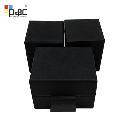 P&C - Black Boutique Jewelry Storage Box Ring Box With Velvety Lining For Wedding Gift Box