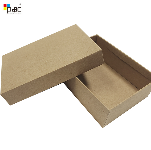 Hot Sales Brown Kraft Paper Box Wholesales Lid And Base Shoes Rigid Box Appliance Box