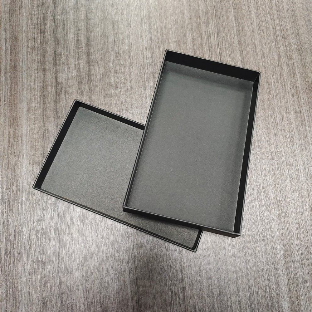 Factory price black cardboard packaging paper box small gift box custom logo lid and base hard box