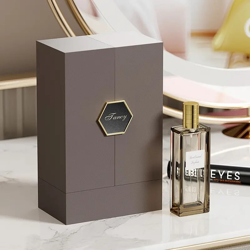 High-end perfume gift boxes supplier customized logo double door magnetic gift boxes for cosmetic