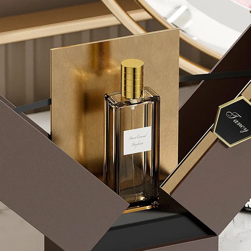 High-end perfume gift boxes supplier customized logo double door magnetic gift boxes for cosmetic