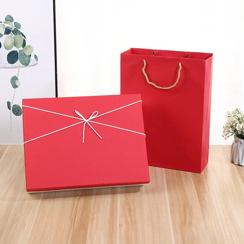 Cheap price red color gift boxes birthday gift wedding gift packaging paper boxes with custom logo