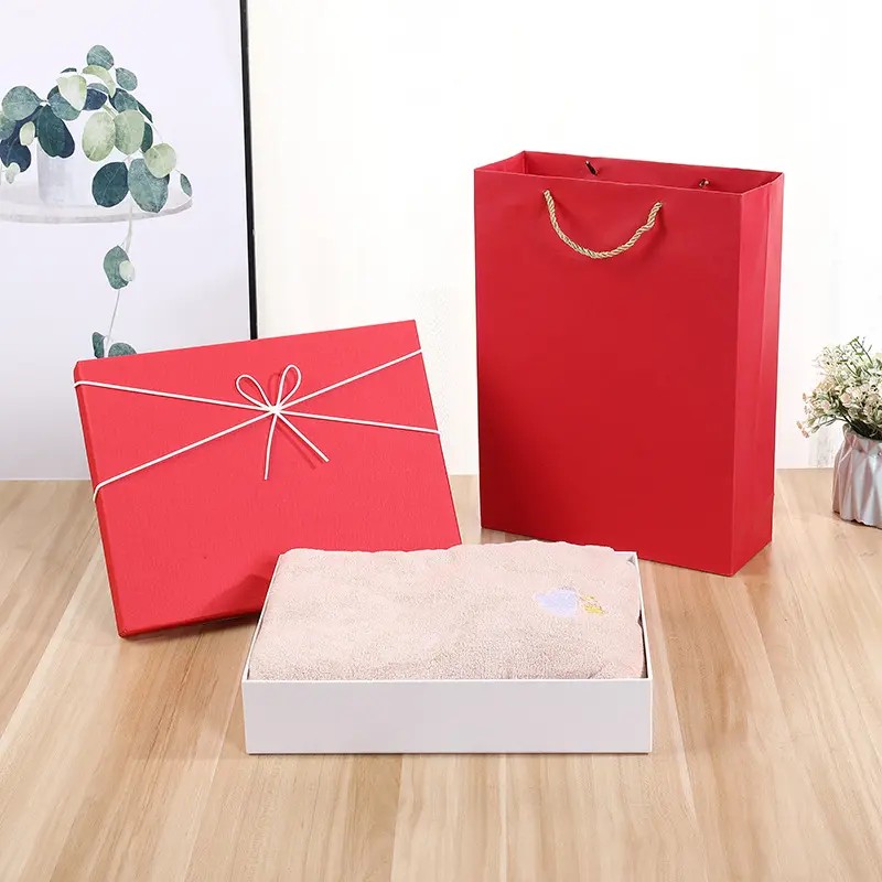 Cheap price red color gift boxes birthday gift wedding gift packaging paper boxes with custom logo