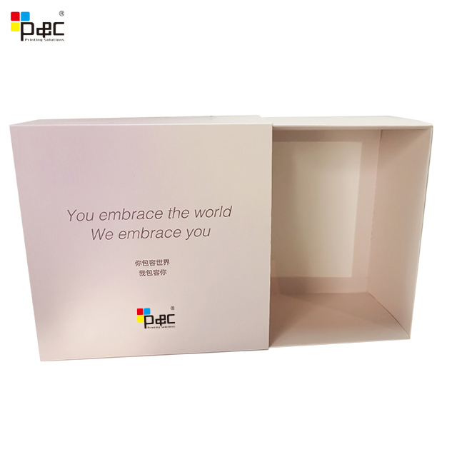 Custom gift box supplier Attractive Price Shipping Cosmetics Packing Boxes Foldable Draw Box For Underwear Clothing