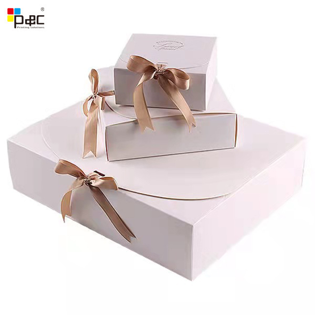P&C - China Wrapped Gift Box With Ribbon-middle Luxury Wooden Gift Box Jewelry Box