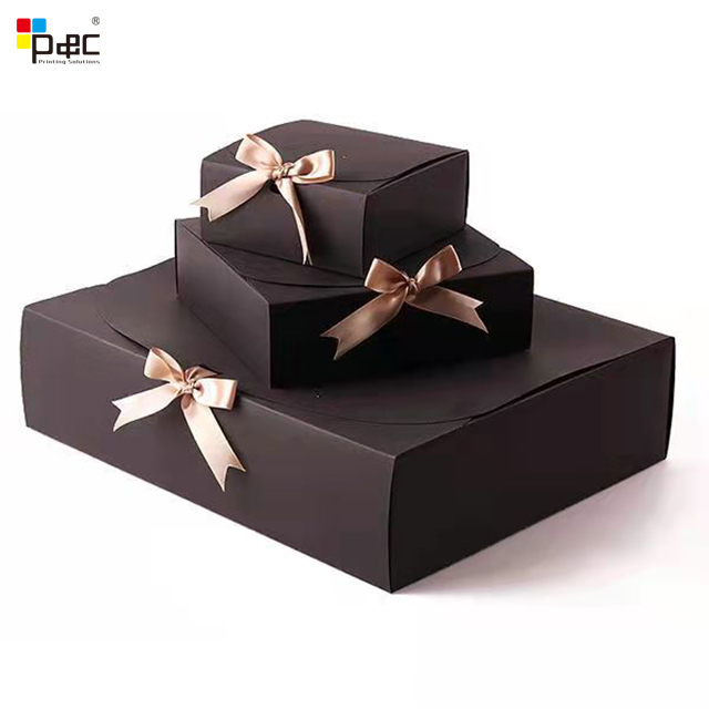 P&C - Wrapped Gift Box With Ribbon Gift Packaging Boxes bridesmaid proposal paper boxes
