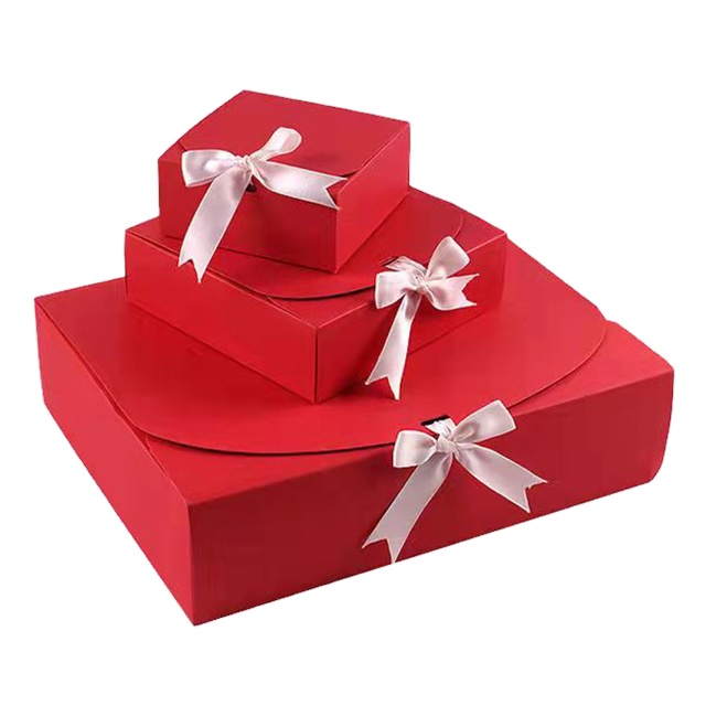 P&C - Wrapped Gift Box With Ribbon Gift Packaging Boxes bridesmaid proposal paper boxes