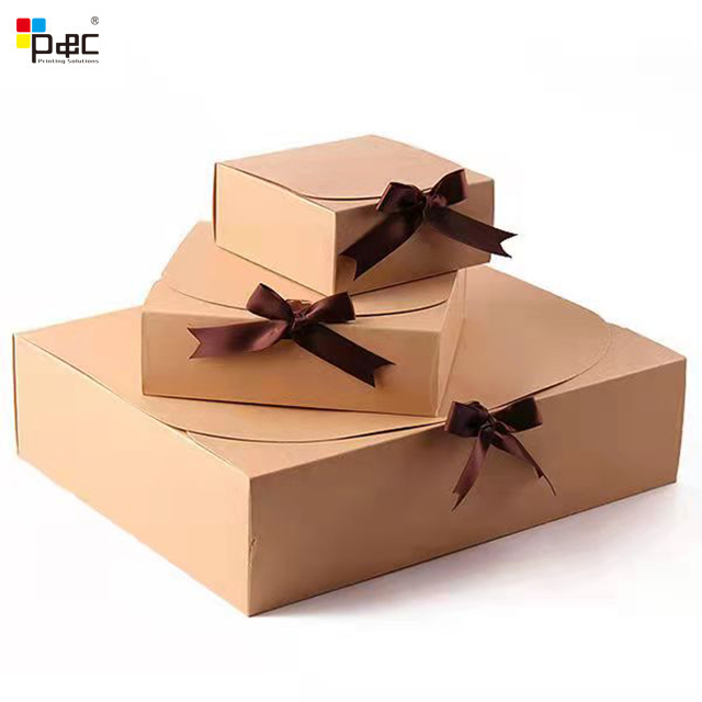 P&C - Wrapped Gift Box With Ribbon Gift Packaging Boxes bridesmaid proposal paper boxes