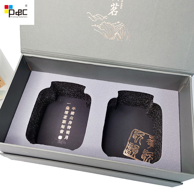 High-end magnetic gift box tea packaging paper box customize logo tea products gift box with Eva inner tray