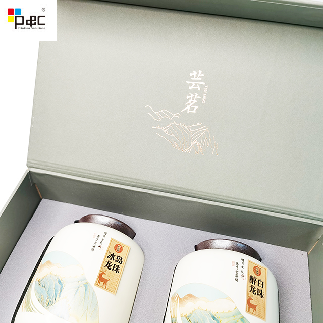 High-end magnetic gift box tea packaging paper box customize logo tea products gift box with Eva inner tray