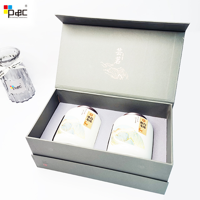 High-end magnetic gift box tea packaging paper box customize logo tea products gift box with Eva inner tray