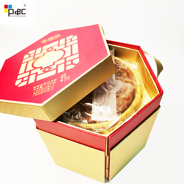 P&C - Three-tier gift box Wholesale Hexagon Box Custom Mooncake food packing box paper box packaging box