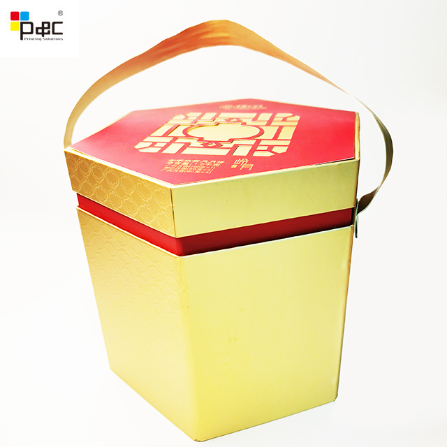 P&C - Three-tier gift box Wholesale Hexagon Box Custom Mooncake food packing box paper box packaging box