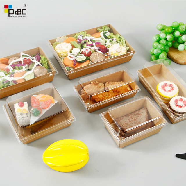 P&C - Kraft Paper Lunch Box Paper Takeaway Food Grade Paper French Fries Packaging Box food packing box