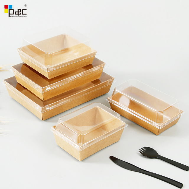 P&C - Kraft Paper Lunch Box Paper Takeaway Food Grade Paper French Fries Packaging Box food packing box