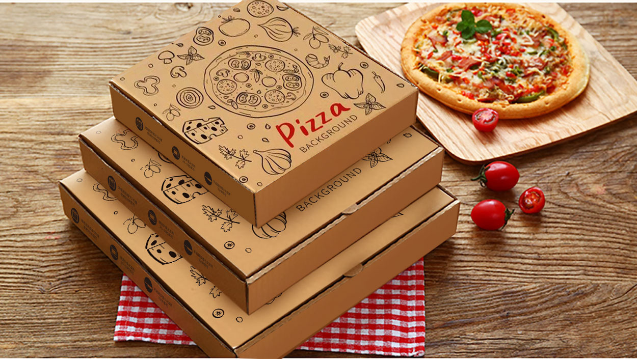 Wholesale Pizza box corrugated paper Custom Box Package Corrugated Square Pizza Packaging box for food